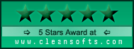 Awarded 5 stars and 100% Clean Software