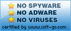 Certified by www.soft-go.com to have No Spyware, No Adware, and No Viruses